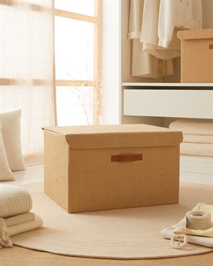 Jüt Kapaklı Kutu 48 x 40 x 30 cm