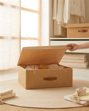 Jüt Kapaklı Kutu 48 x 40 x 19 cm