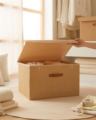 Jüt Kapaklı Kutu 48 x 40 x 30 cm