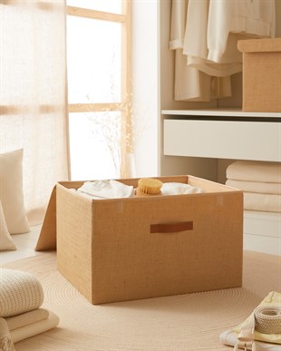 Jüt Kapaklı Kutu 48 x 40 x 30 cm