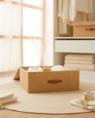 Jüt Kapaklı Kutu 48 x 40 x 19 cm