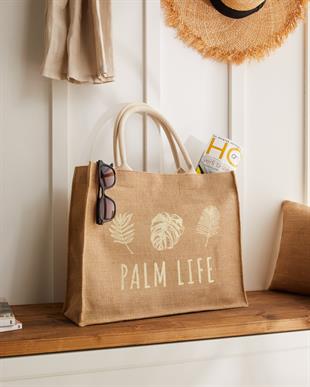 Palm Life Jüt Çanta 42 x 35 x 12 cm