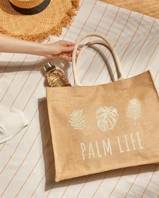 Palm Life Jüt Çanta 42 x 35 x 12 cm