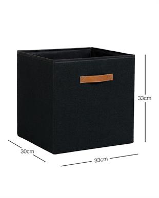 Siyah Renk Jüt Kutu 33 x 30 x 33 cm