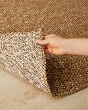 Yıkanabilir Jüt Görünümlü Naturel Renk Balıksırtı Halı Kilim 160 x 230 cm