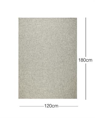 Yıkanabilir Jüt Görünümlü Gri Renk Hasır Desenli Halı Kilim 120 x 180 cm