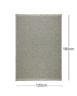 Yıkanabilir Püsküllü Buklet Gri Renk Halı Kilim 120 x 180 cm