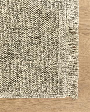 Yıkanabilir Püsküllü Buklet Gri Renk Halı Kilim 120 x 180 cm