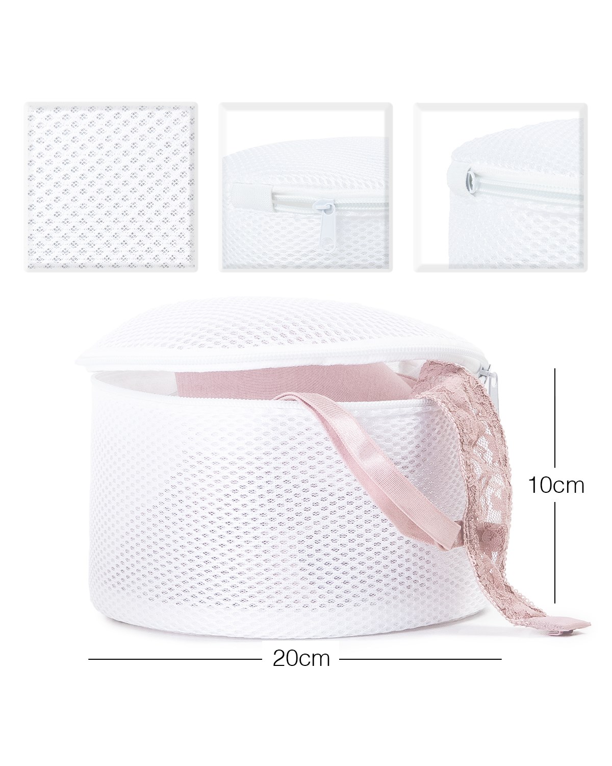 Beyaz Renk İç Çamaşırı Yıkama Filesi 20 x 10 cm - Ocean Home Textile