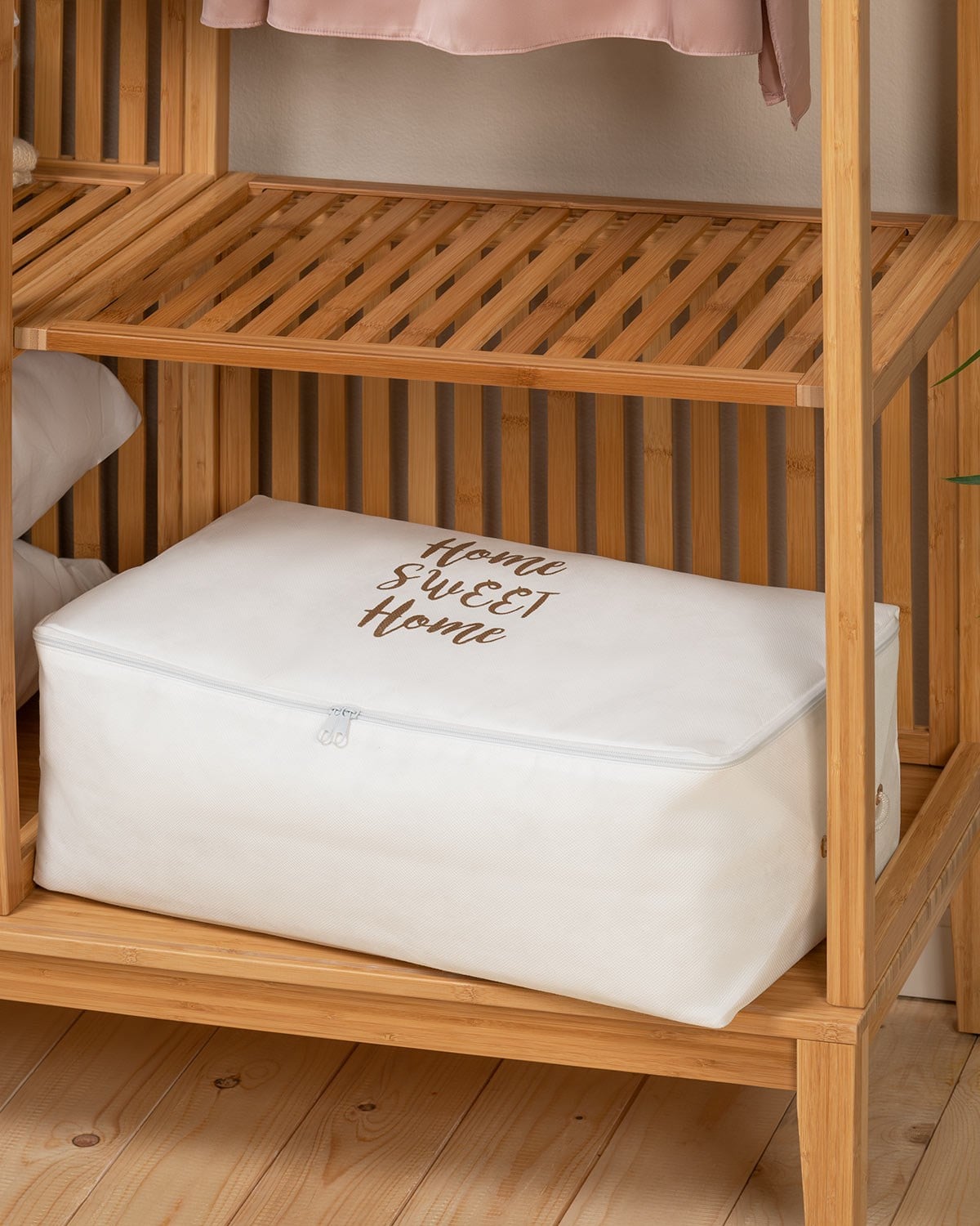 OCEAN HOME Orta Boy Beyaz Renk, Baskılı Hurç // 52x28x21