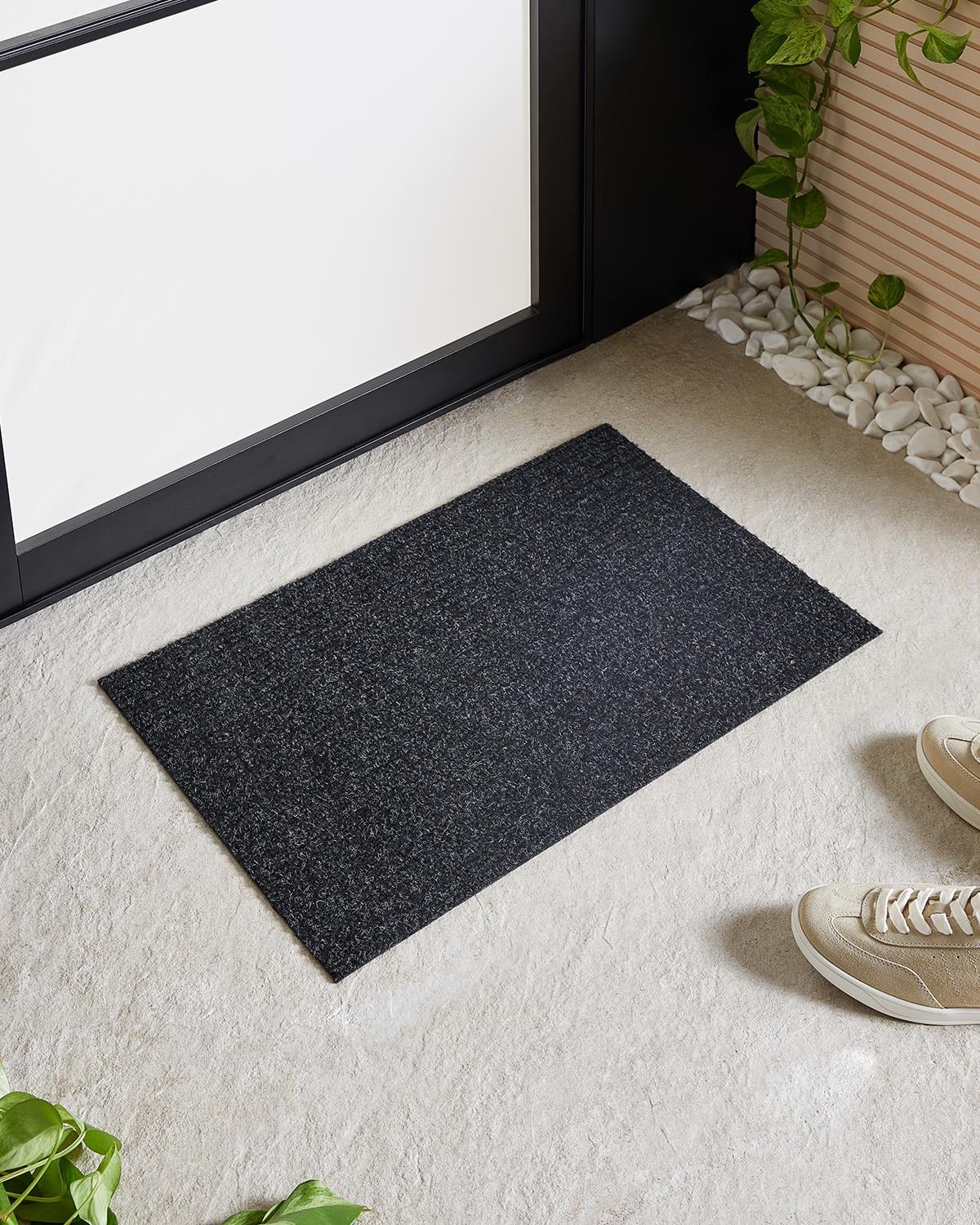 Ocean Home Textile 288 gr Kaymaz Tabanlı Antrasit Renk Kapı Önü Paspası 40 x 60 cm