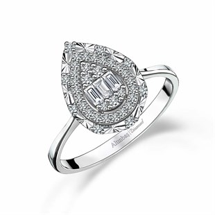 0.23 Karat Pırlanta Baget Yüzük