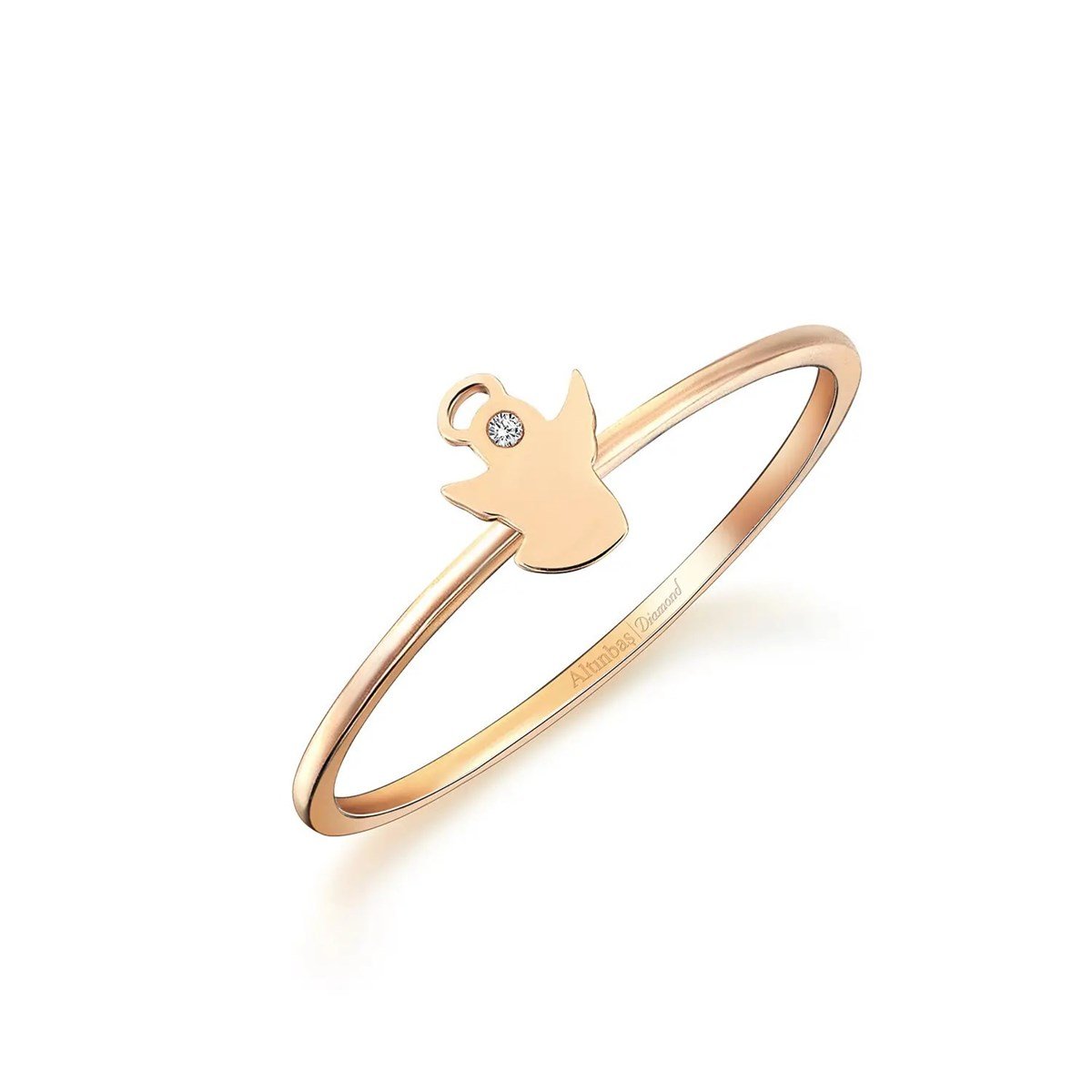 0.01 Karat Pırlanta Melek Yüzük