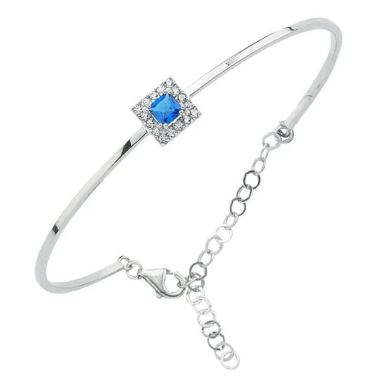 Mavi Taşlı Altın Bilezik