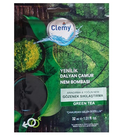 Clemy Tek Kullanımlık Maske 32 Ml Green Tea