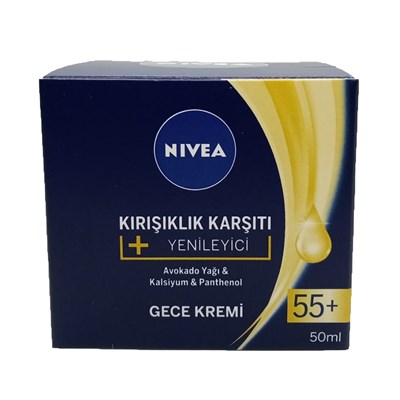 Nivea Visage Kırışıklık Karşıtı Yenileyici Gece Kremi+55 50ml