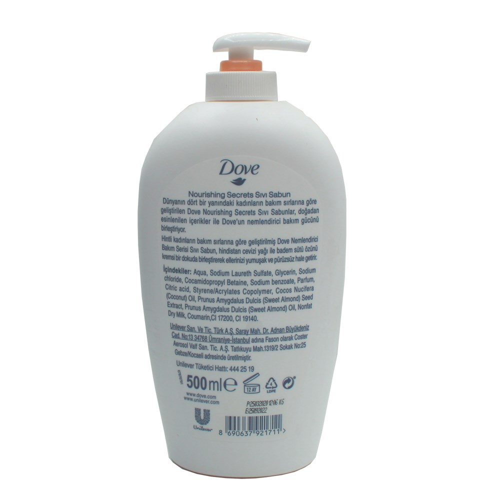 Dove Sıvı Sabun Hindistan-Badem 500ml
