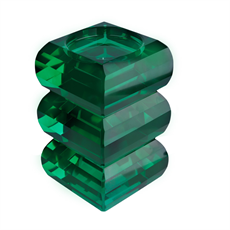 Luckyart Kristal 3 Boğumlu Yeşil Mumluk 18 Cm