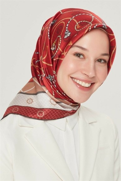Armine Yeni Nostalji Serisi İpek Twill Eşarp 8545D-868545D-86
