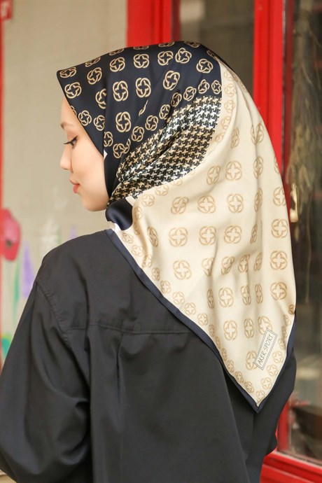 Aker Yeni Sezon Kaz Ayağı Desen Sport Polyester Twill Eşarp 7940797-9127940797-912