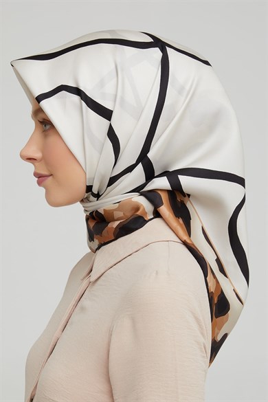 Armine Nostalji Serisi İpek Twill Eşarp 8653D-318653D-31