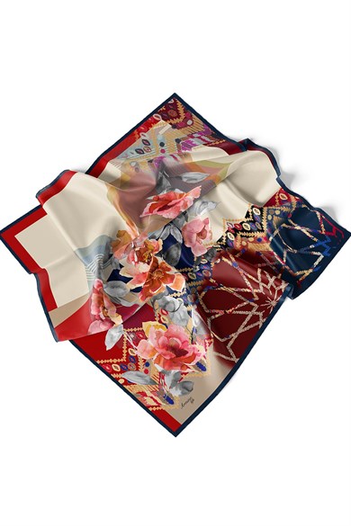 Armine Yeni Sezon 2022 Life Yaz Serinliği Serisi 90x90 Twill Eşarp Modeli Tesettür Nağme Ürünü 40064006-01