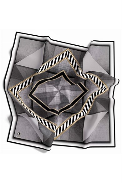 Violla Yeni Sezon Polyester Twill (TİVİL) 90x90 Eşarp Modeli 7472-287472-28