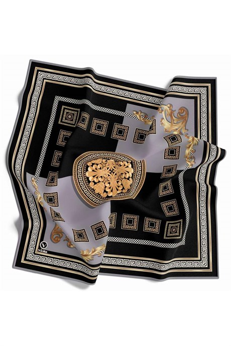 Violla Yeni Sezon Polyester Twill (TİVİL) 90x90 Eşarp Modeli 7412-287412-28