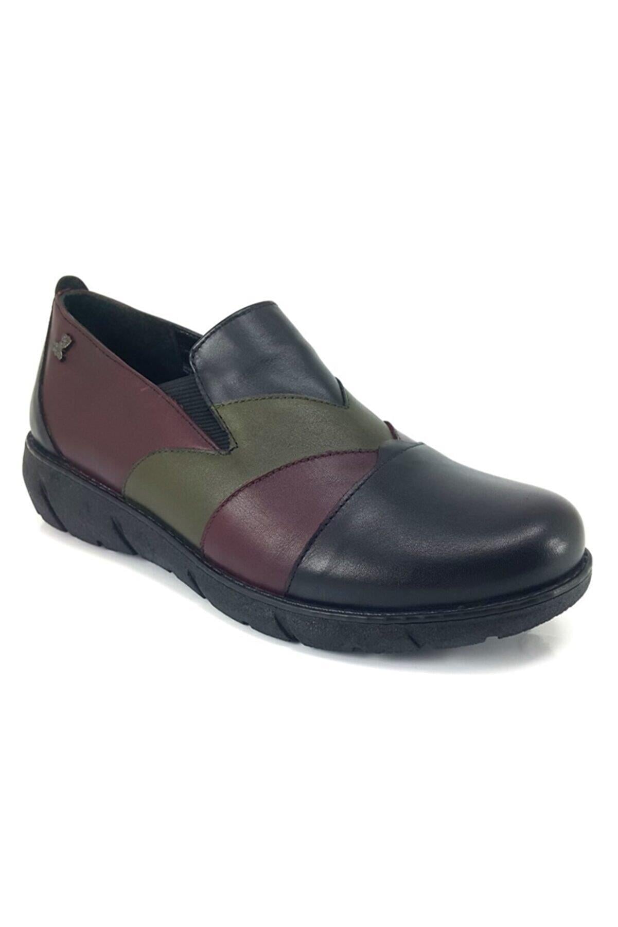 1953704 Hakiki Deri Kadın Smart Casual Ayakkabı Siyah