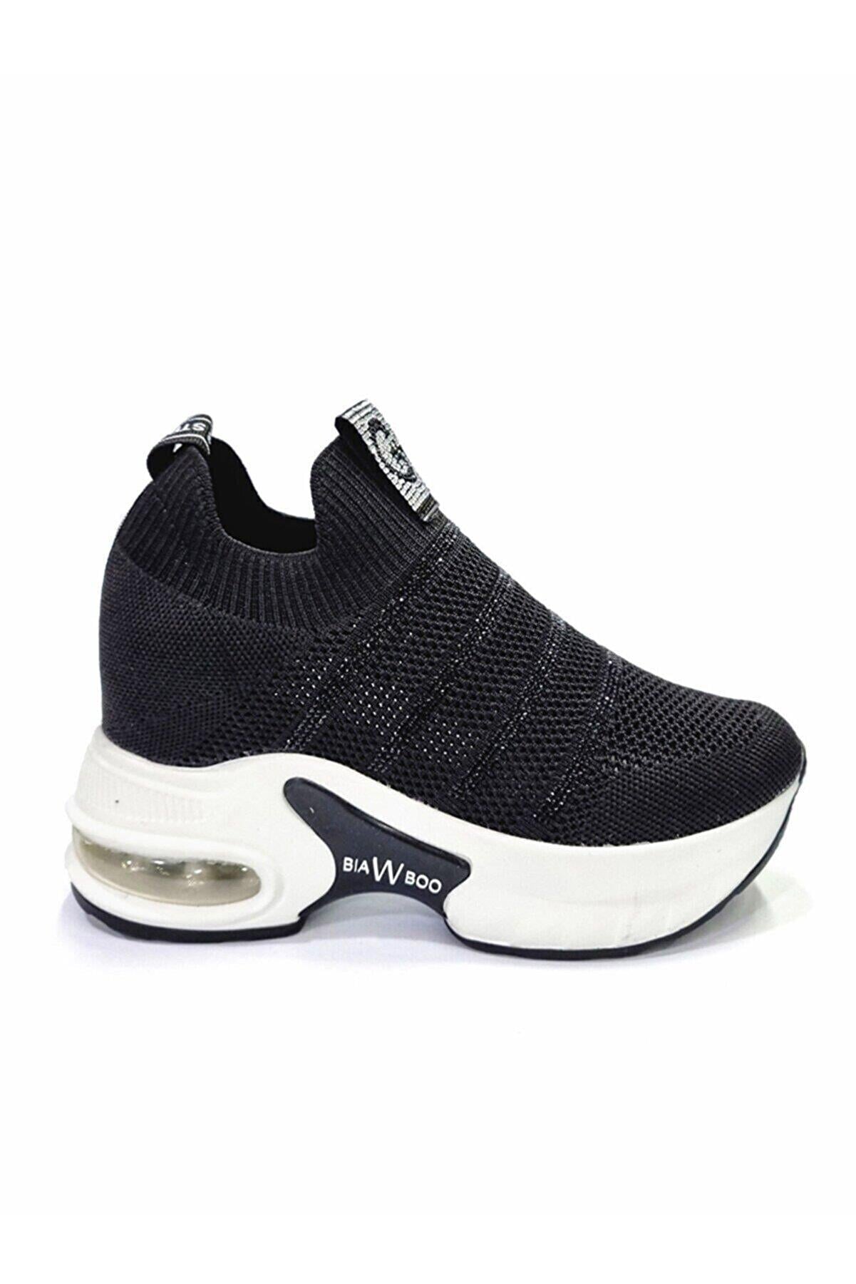 21K300-2 Kadın Air Max Taban Günlük Spor Ayakkabı Siyah