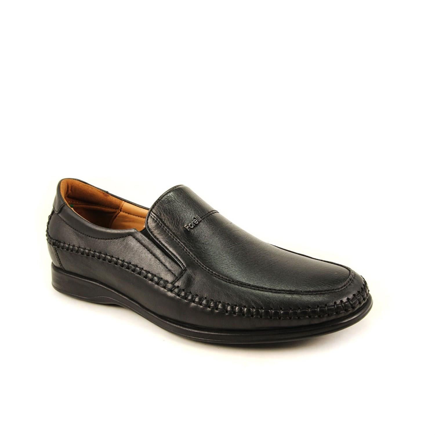 M10601 Hakiki Deri Erkek Comfort Ayakkabı Siyah