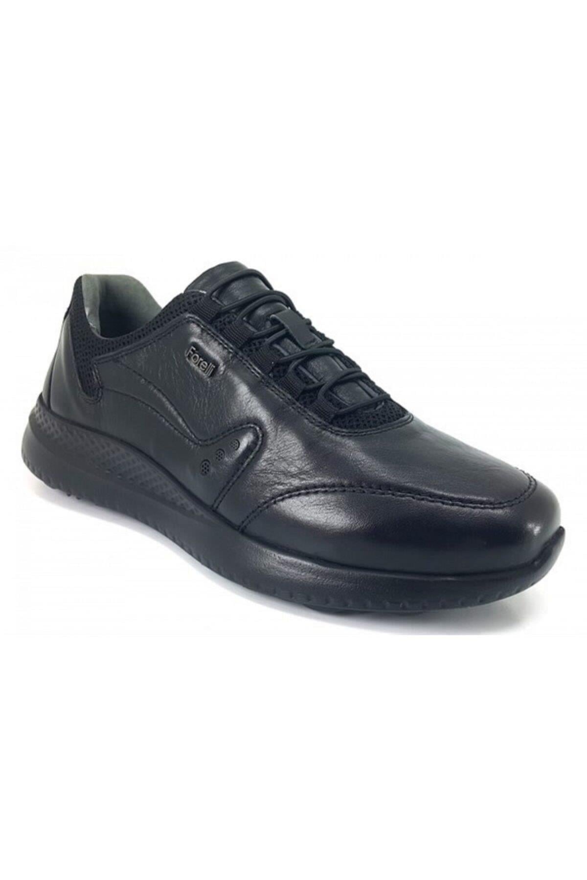 M47906 Hakiki Deri Erkek Comfort Spor Ayakkabı Siyah