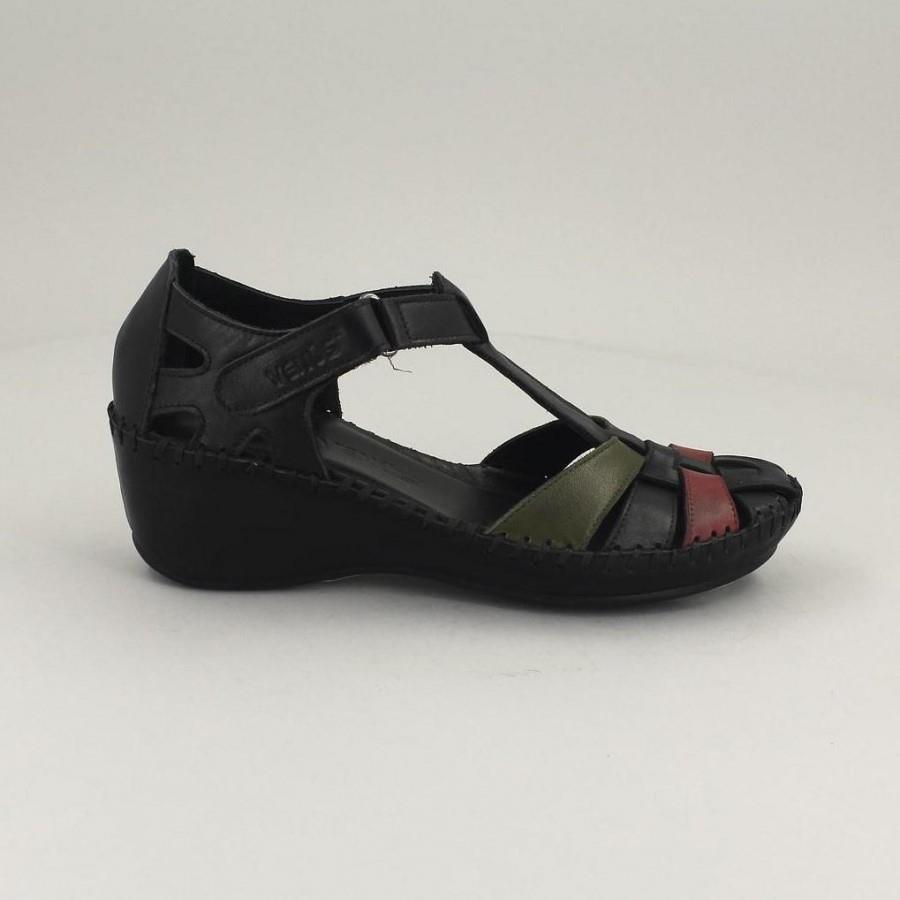 18791382 Comfort Taban Hakiki Deri Sandalet Siyah