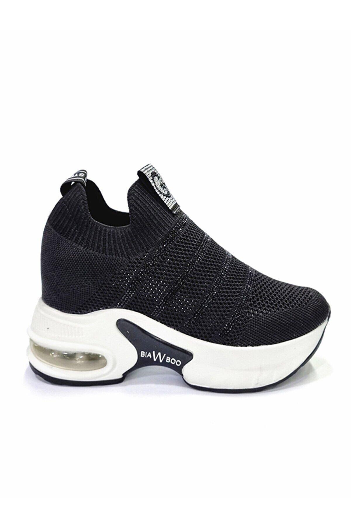 21K300-2 Kadın Air Max Taban Günlük Spor Ayakkabı Siyah