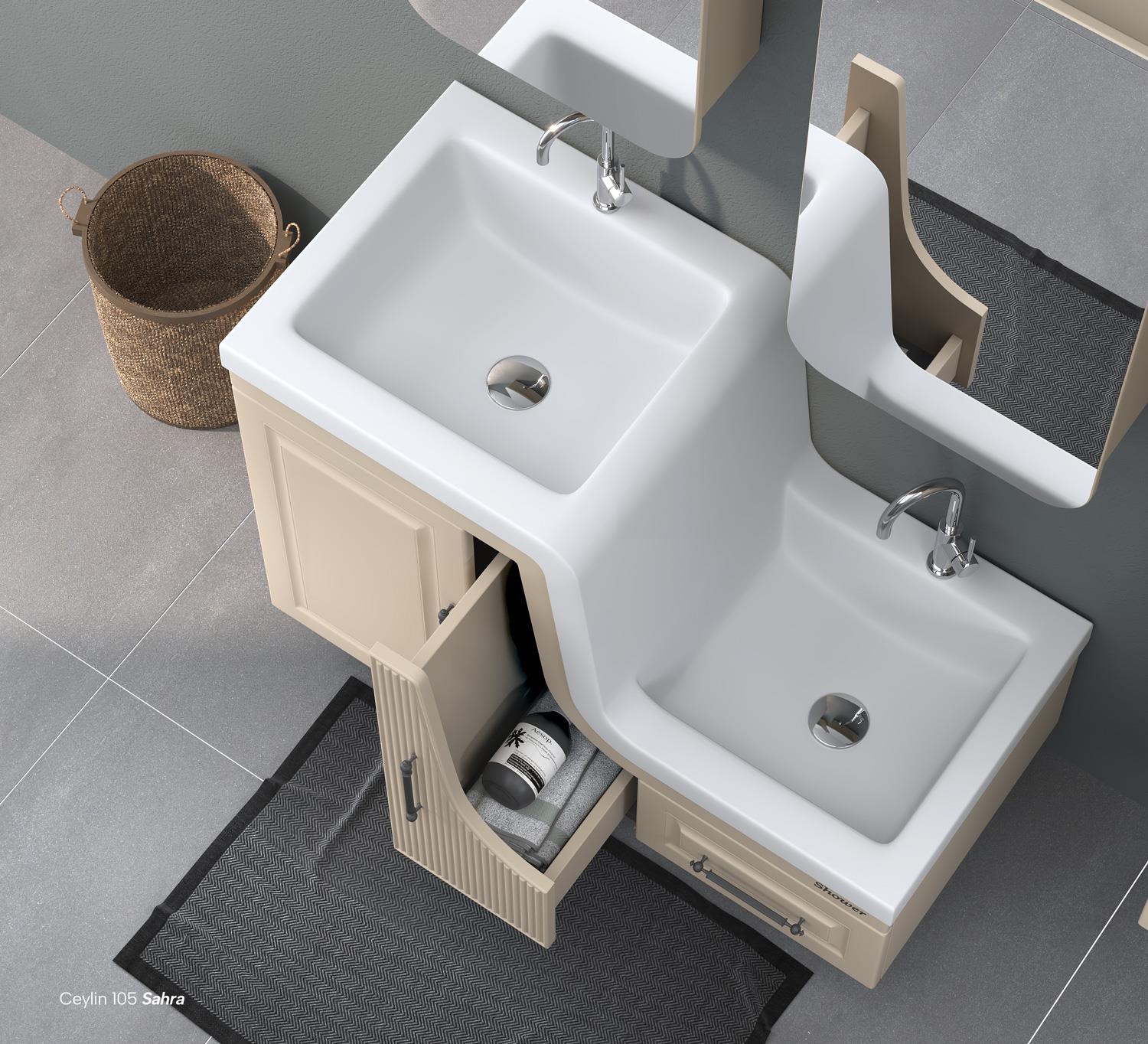 ABDEST ALMA ÜNİTELİ BANYO DOLABI