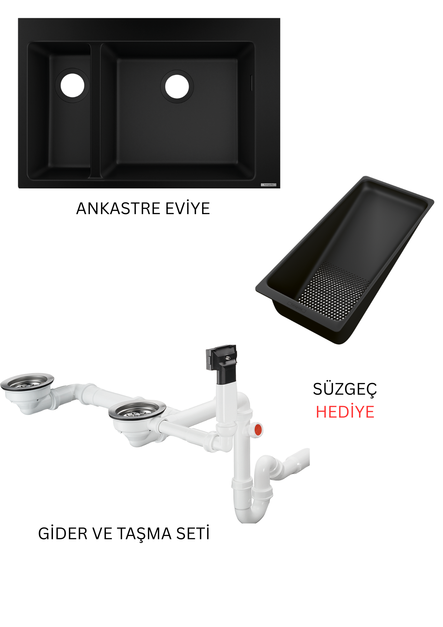 Ankastre eviye 180/450