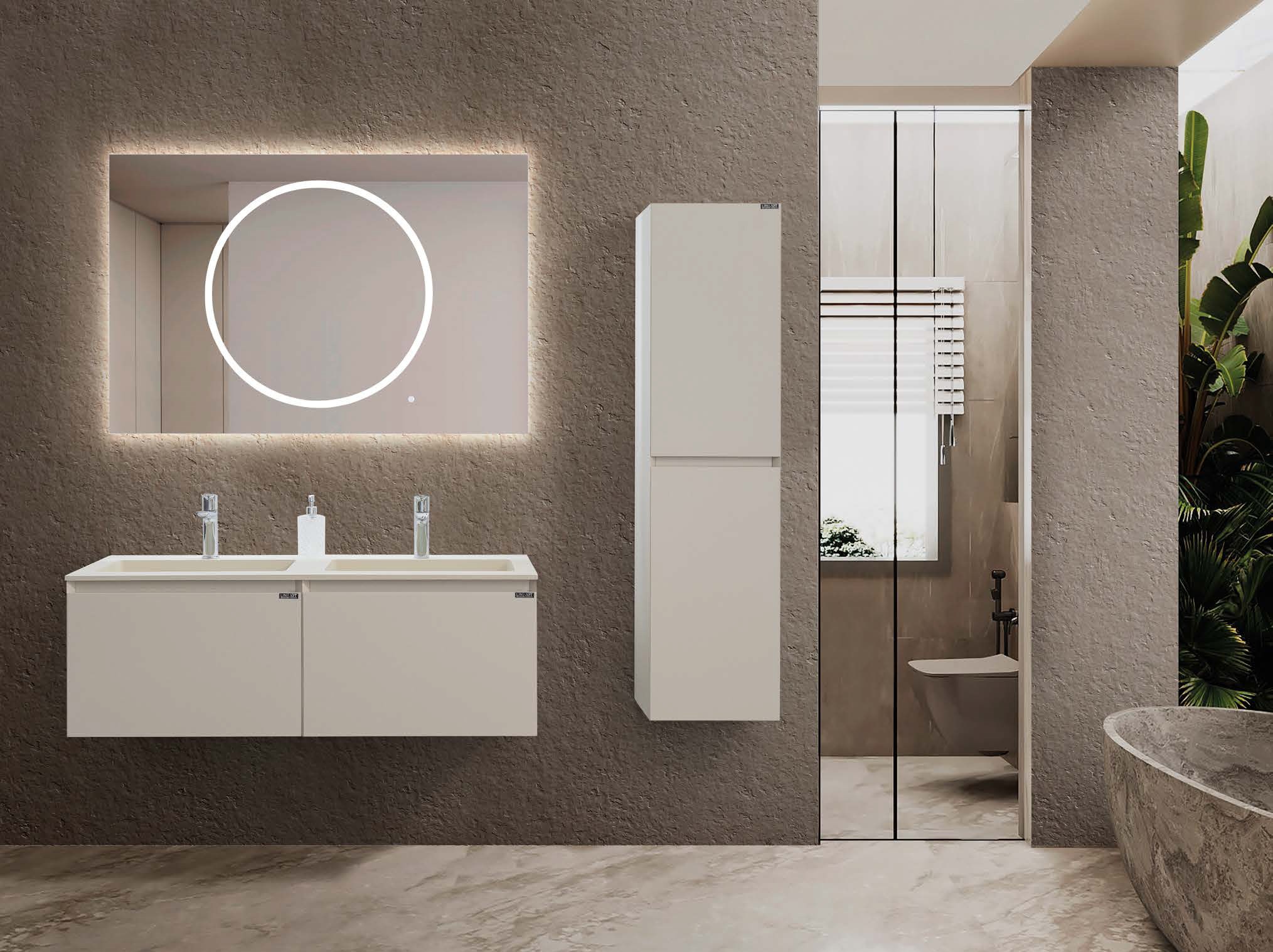 BELLA Çift Lavabolu Banyo Dolabı Takımları