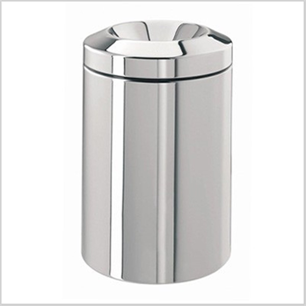 ÇEMBERLİ PARLAK KROM ÇÖP KOVASI