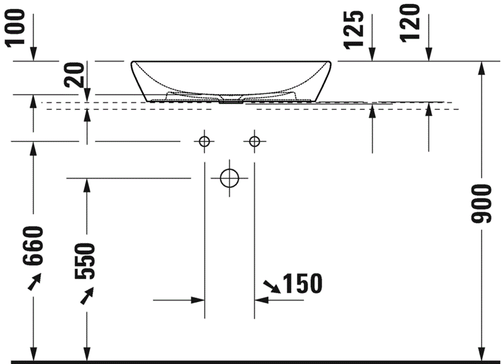 D-NEO ÇANAK LAVABO 60 CM