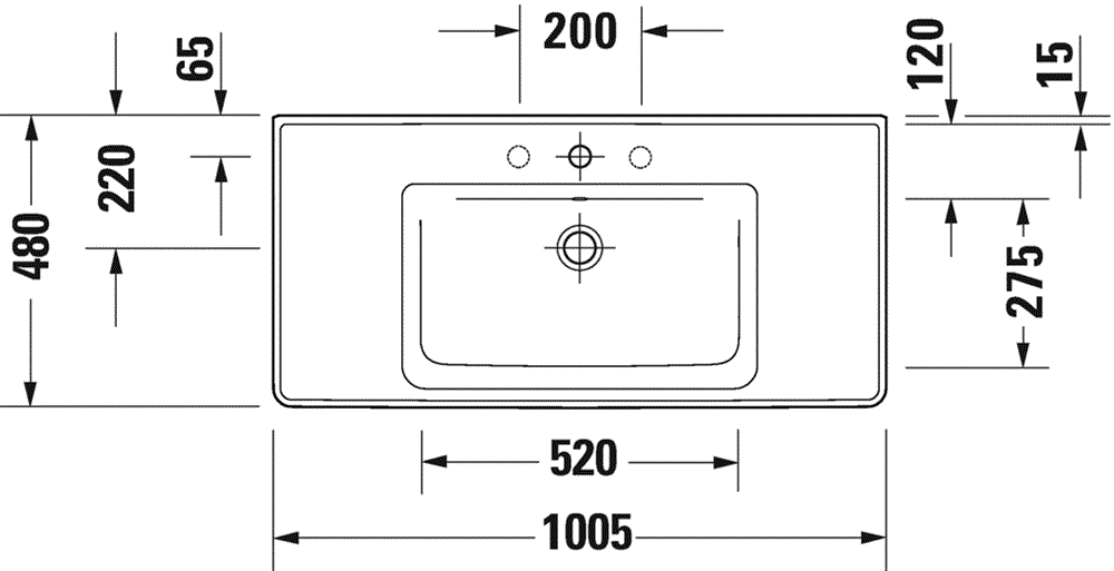 D-NEO ETAJERLİ LAVABO 101 CM 2367100000