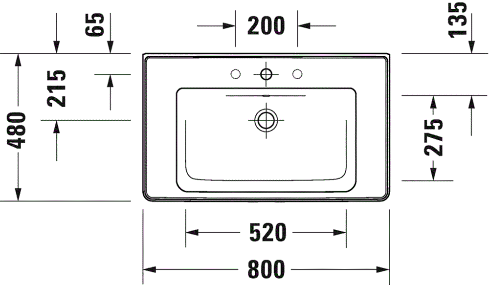 D NEO ETAJERLİ LAVABO 80 CM 2367800000