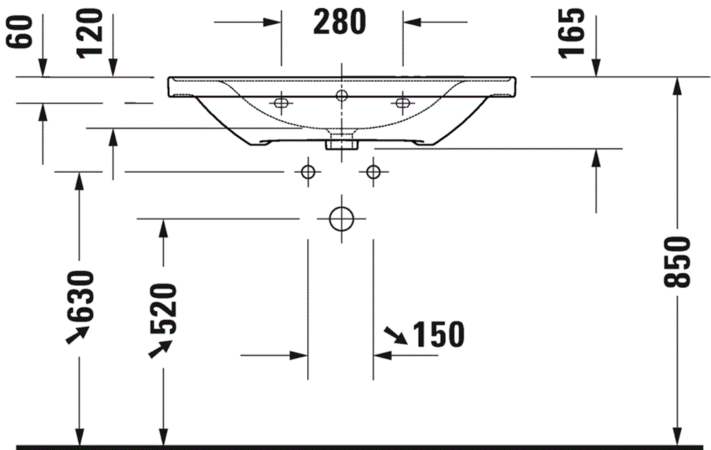 D NEO ETAJERLİ LAVABO 80 CM 2367800000