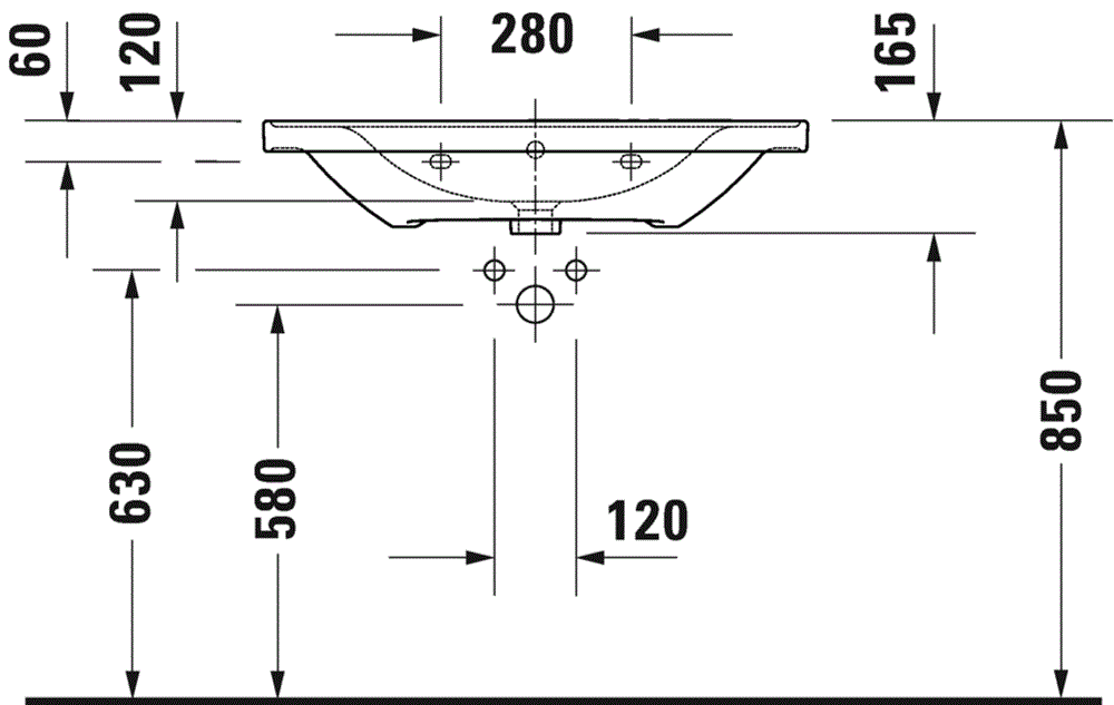 D NEO ETAJERLİ LAVABO 80 CM 2367800000