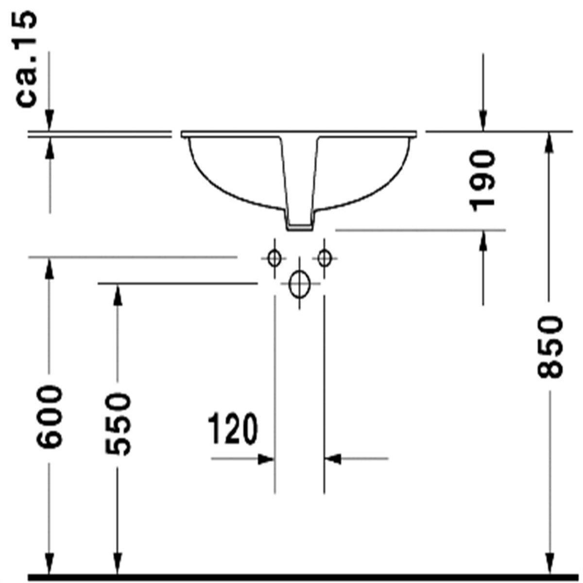 DURAVİT DUNE TEZGAH ALTI LAVABO