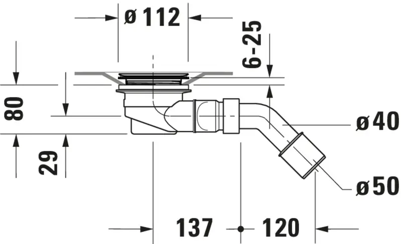 DURAVİT Sustano Duş Sifonu h:90 mm
