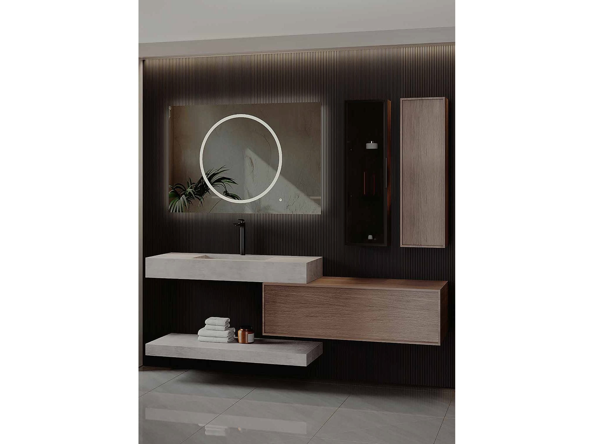 FORM Ahşap Kaplamalı Banyo Dolabı Takımları