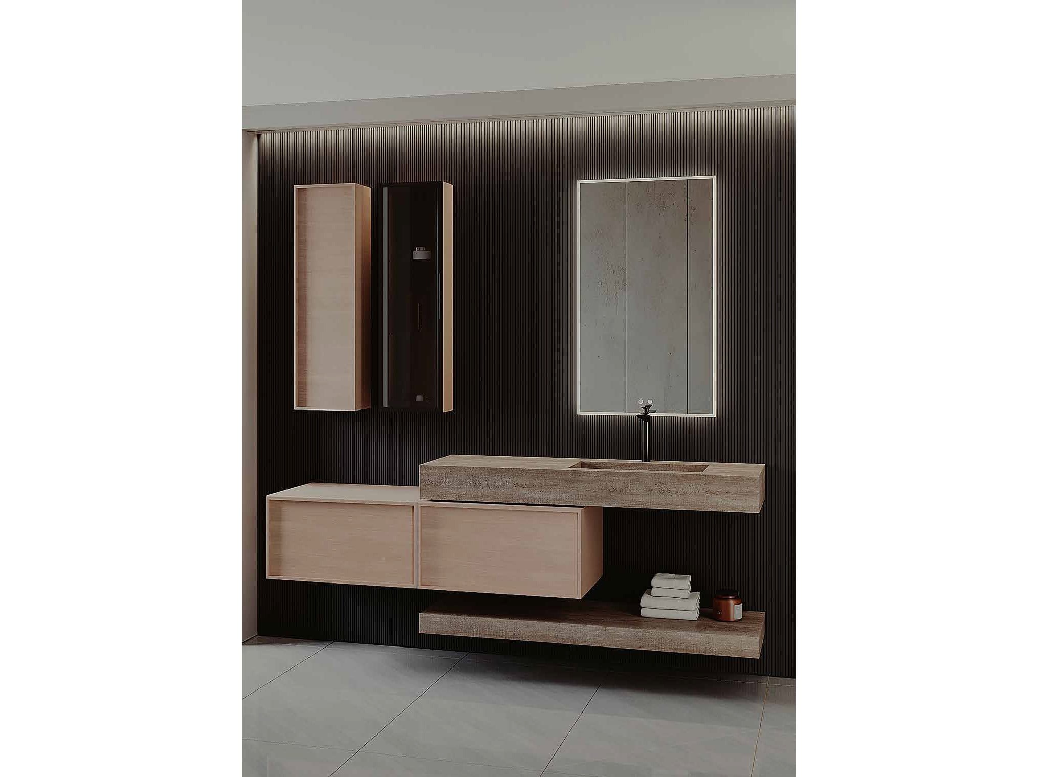 FORM Ahşap Kaplamalı Banyo Dolabı Takımları