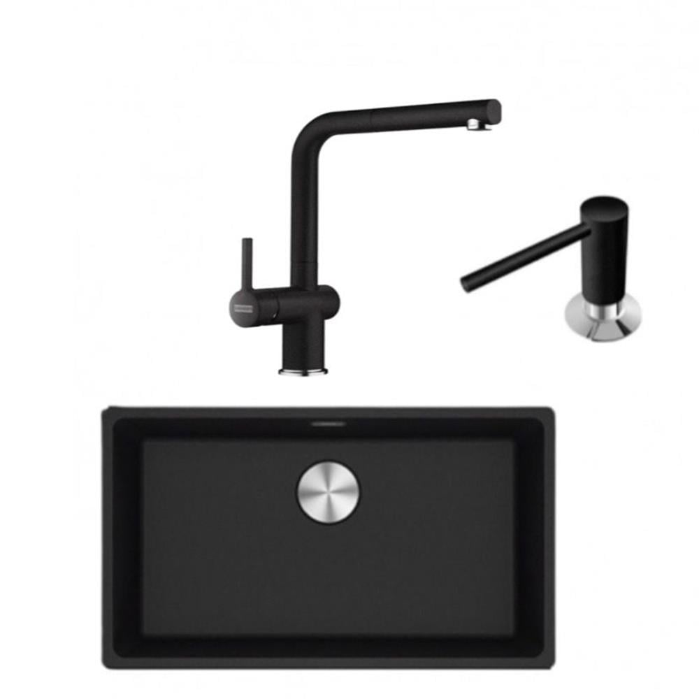 FRANKE MARİS 753 x 433 MM GRANİT EVİYE & ARMATÜR & SIVI SABUNLUK SET