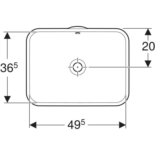 GEBERİT VARİFORM DİKDÖRTGEN TEZGAH ALTI LAVABO