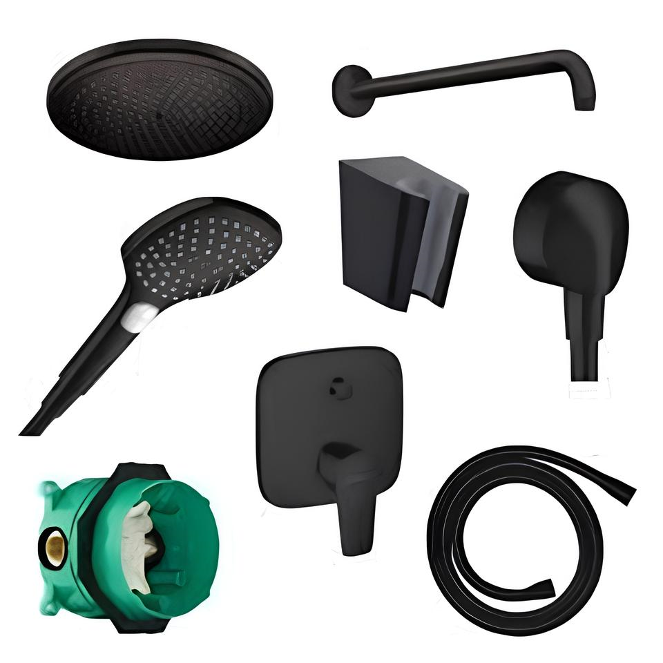 HANSGROHE ANKASTRE BANYO SETİ SATINE SIYAH